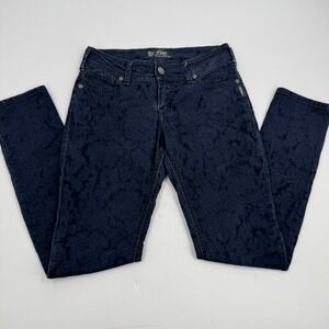 Silver Jeans Co Sukı‎ Skinny Women's Jeans Floral Print Dark Wash Size 28/31